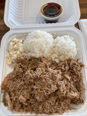 Kalua Pork plate $12.50 Very good pulled pork