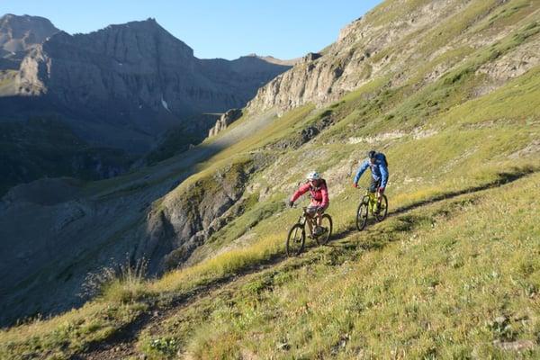 Telluride Mountain Bike trails offer awesome views along classic single track. Bike rentals and tours available for folks of all abilities.