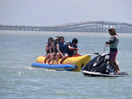 Banana Boat Rides with Sonny's Beach Service 956-761-5556