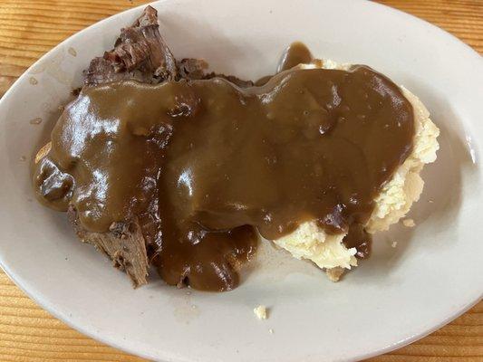 Open Faced Hot Beef Sandwich - remember that Zippys in Hawaii used to have a Hot Roast Beef Sandwich?... well, this one was awesome!