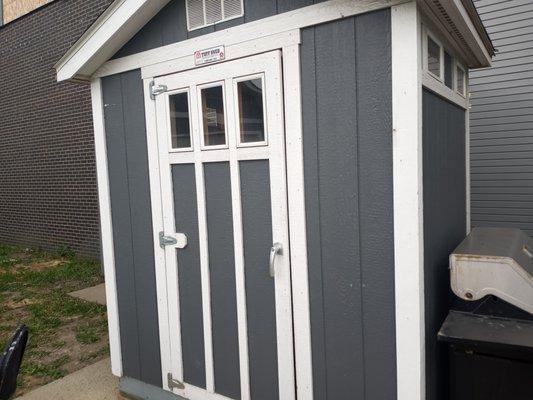 Tuff Shed Premier Pro Tall
 Ranch, 7' x 5'.  Geat for parking lot attendant shelter.  Call Tom at, 630-3370-7978.