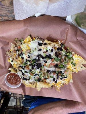 Pulled pork nachos