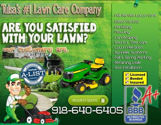 Tulsa's #1 Voted Lawn Care Service