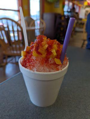 Raspa mango natural con chamoy