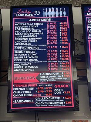 Menu as of 6/29/23