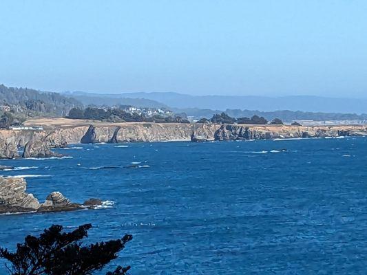 A view from the beach just below the Whale Watch Inn.