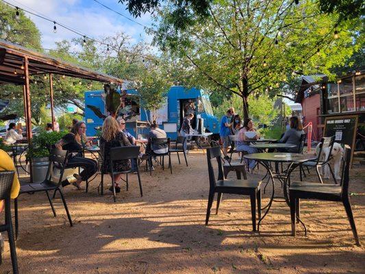 View of Veracruz trailer and eating area.