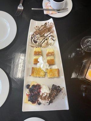 Variety of desserts