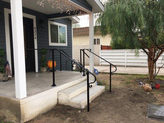 Front entry safety railings