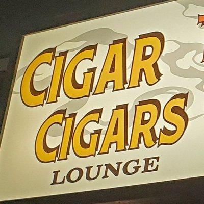 Cigar Lounge signage