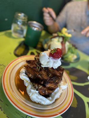 French toast  Salted Caramel Pumpkin French Toast Bread Pudding Style