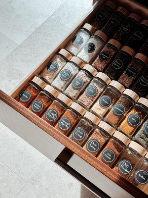 Pantry Organization - Spice Drawer Organization