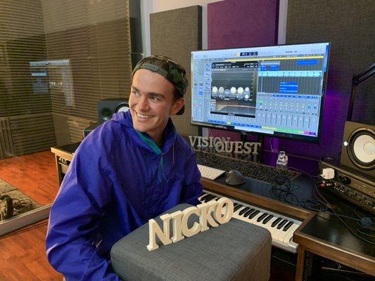 Nicko Ostby records new music at VisionQuest Sound.