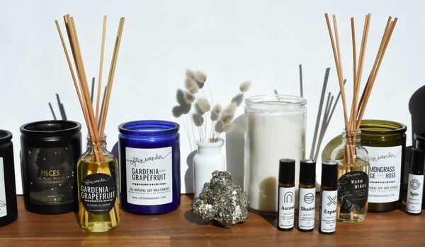 Candles, diffusers, crystals, perfumes and more!