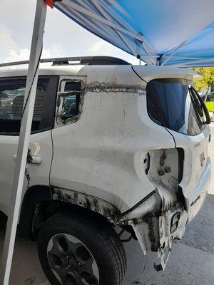 Jeep quater panel install