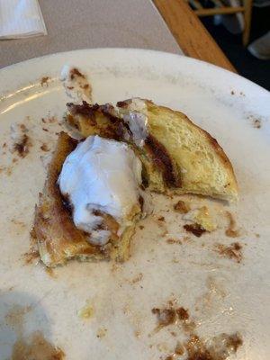 Massacred the cinnamon roll