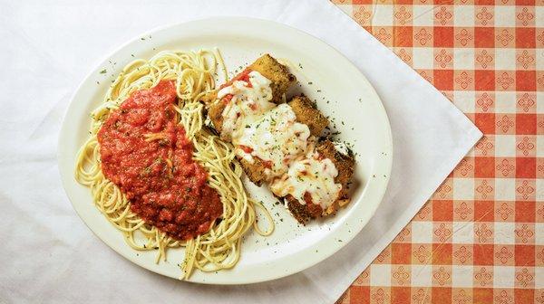 Eggplant Rollatini w/ Spaghetti