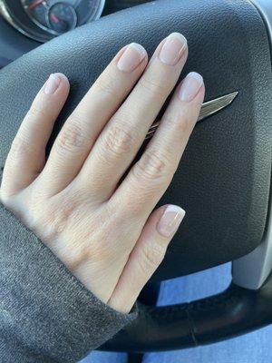 French gel over natural nails.