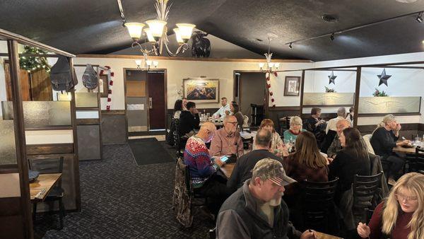 One of the dining areas