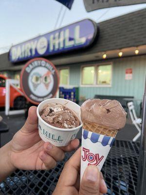 Triple chocolate and rocky road