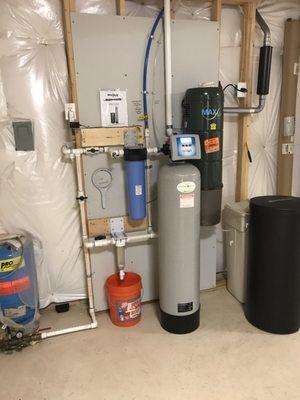 Properly installed water filtration unit for well water