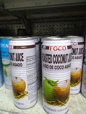 They're the only place I've seen that sells this canned roasted coconut juice. It's delicious.