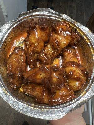 Mango habanero wings, made in the air fryer