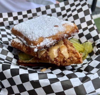 Beignet chicken sandwich