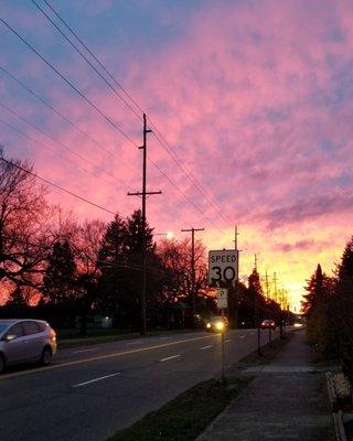 Tonight's sunset, Halsey side of the park.