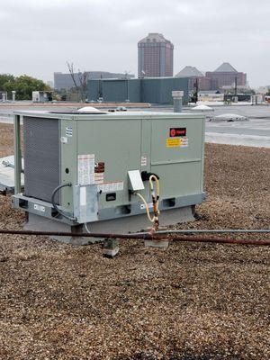 Trane rooftop package unit.