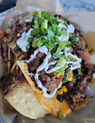 Beef nachos