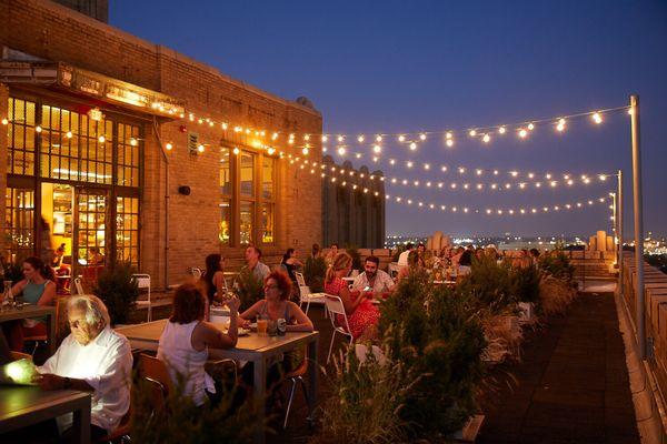 Rooftop patio dining