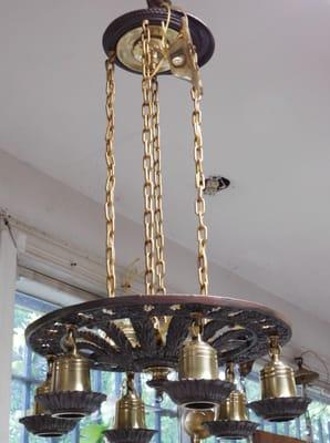 An example of the styles of vintage and antique lighting we keep in stock.