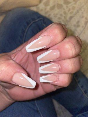 index nail longer than the rest, chip nail, bad painted nails