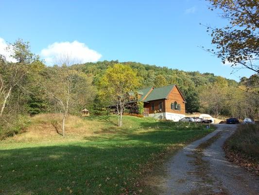 Driving up to the house. Gorgeous surrounding trees and an amazing drive up.