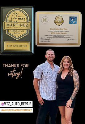 Voted best Auto Care Shop In Martinez