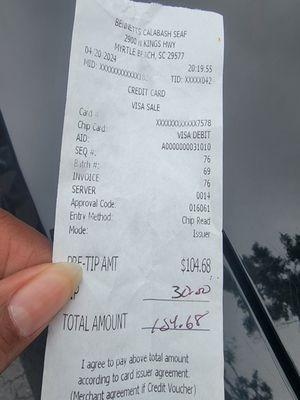 Copy of Receipt