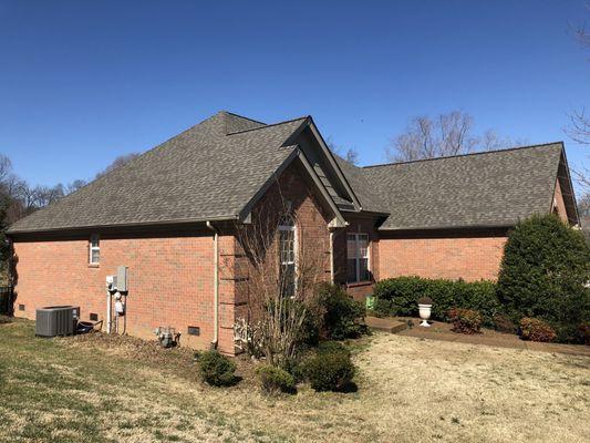 Check out this beautiful CertainTeed Weathered Wood roof!  Call for your free estimate today!