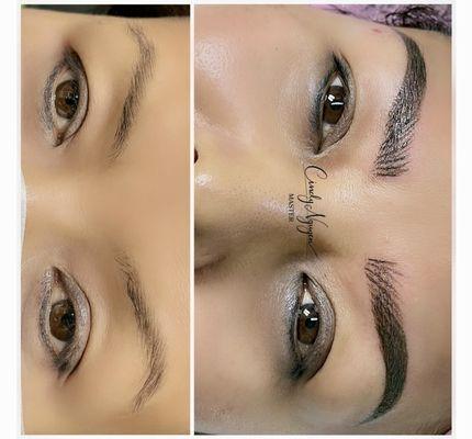 Eyebrows Microblading and shading