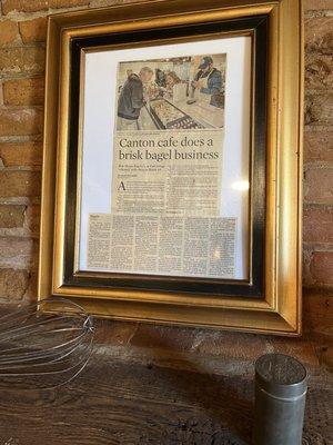 Framed article