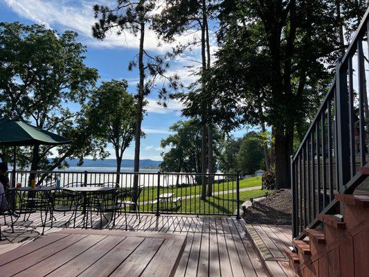 Lower deck outdoor seating