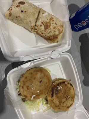 Barbacoa burrito supreme & gorditas