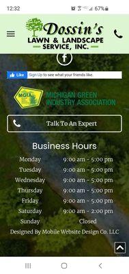 Business hours...  11/28/2020