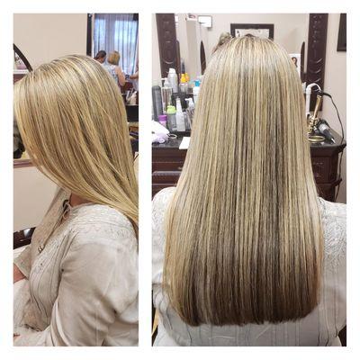 Keratin straightening