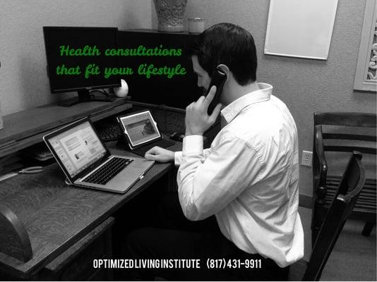 We can do health consultations via phone or Skype!