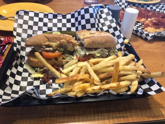 Hoagie with fries