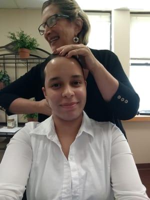 Getting my neck adjusted!