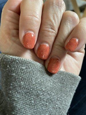 SNS manicure after 2 full weeks. No chips, no peeling.