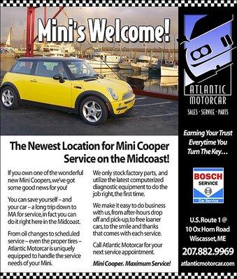 We are Maine's Mini Cooper Service Point