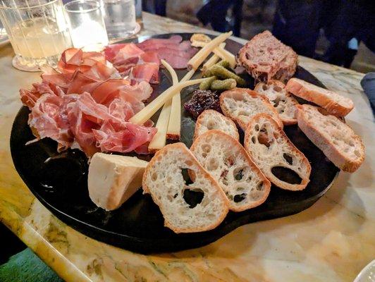 $45 charcuterie w stale baguette slices